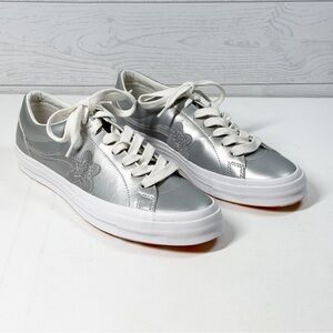 CONVERSE  Golf Le Fleur X One Star Ox '3m' Sneaker Silver Metallic Men’s 11